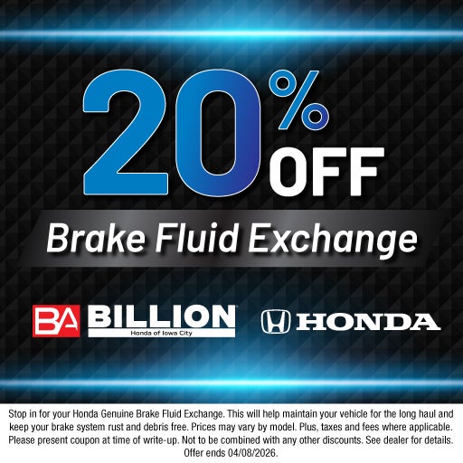 20% OFF BRAKE FLUID EXCHANGE
