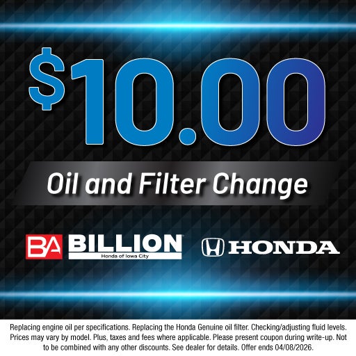 $10 OFF OIL & FILTER CHANGE