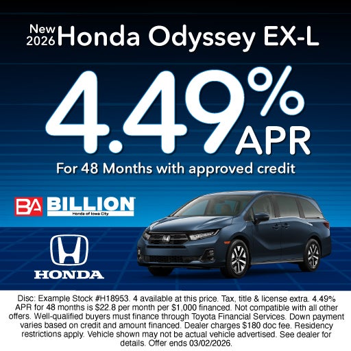 NEW 2026 HONDA ODYSSEY EX-L