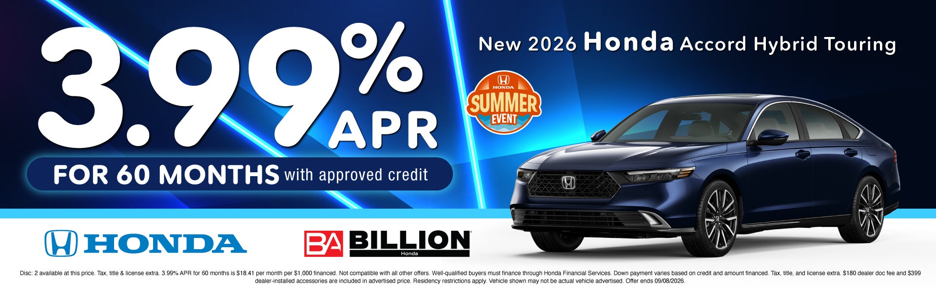 NEW 2026 HONDA ACCORD HYBRID TOURING